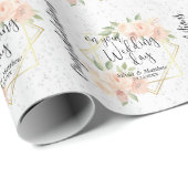 Perzikkleurige Waterverf Cadeaupapier (Rol Hoek)