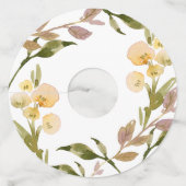 Perzikkleurige  Waterverf Label (Achterkant)