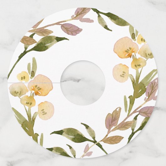 Perzikkleurige  Waterverf Label (Achterkant)