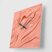 Perzikkleurige, zalmkoraal- en roze-mengkrommen vierkante klok (Hoek)