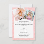 Perzikkleurige zwarte penseelstreek Kiss Fotovolgo Bedankkaart (Achterkant)