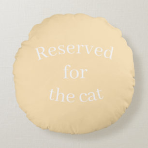 Perzikkleurronde Gereserveerd voor de kattenronde Rond Kussen
