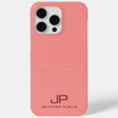 Perzikkleurtonen Elegante Moderne Monogramnaam Case-Mate iPhone Case (Achterkant)