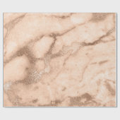 Perzikkoraal - crèmekleurig, dubbelzinnig metalen cadeaupapier (Vlak)