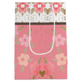 Perzikkoraal en roze medium cadeauzakje (Achterkant)