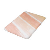Perzikkoraal Roze Gestreepte Paint Swatch Badmat (Gekanteld)