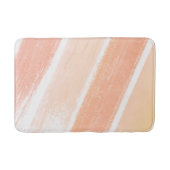 Perzikkoraal Roze Gestreepte Paint Swatch Badmat (Voorkant)