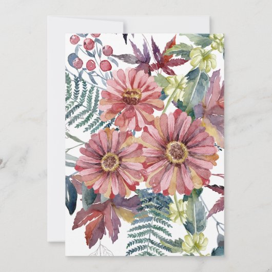 Perzikkoraal Zinnia Flower Girls Graduparty Kaart (Achterkant)