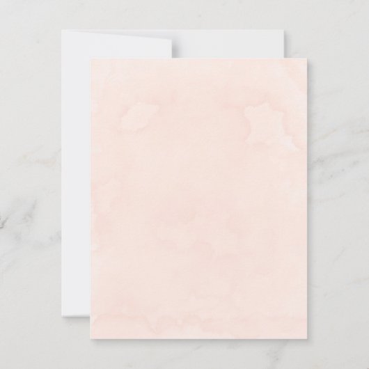 Perzikkream Hydrangeas Brunch & Bubable Invite Kaart (Achterkant)