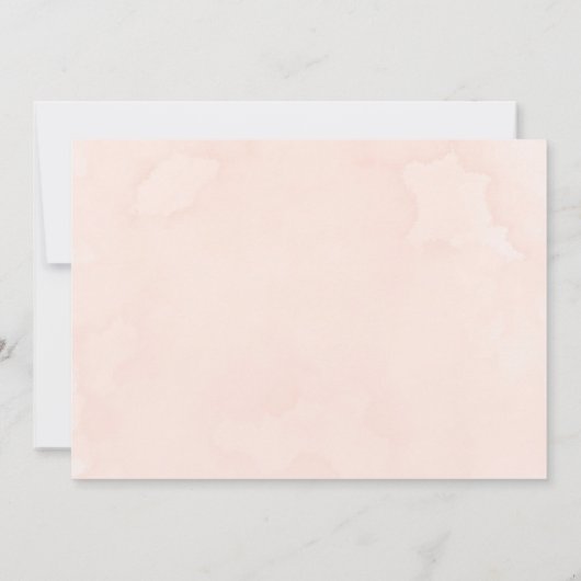 Perzikkream Hydrangeas Tulip Rehearal Dinner Kaart (Achterkant)