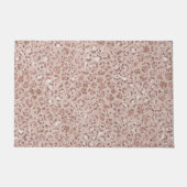 Perzikkrem Blush leopard Print Glitter Deurmat (Voorkant)