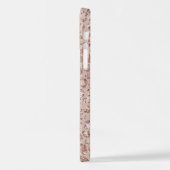 Perzikkrem Blush leopard Print Glitter iPhone Hoesje (Linkerkant)