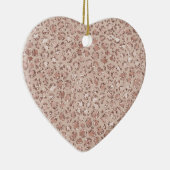 Perzikkrem Blush leopard Print Glitter Keramisch Ornament (Rechts)