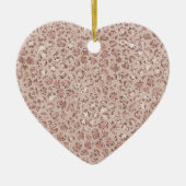 Perzikkrem Blush leopard Print Glitter Keramisch Ornament (Voorkant)