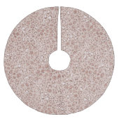 Perzikkrem Blush leopard Print Glitter Kerstboom Rok (Voorkant)