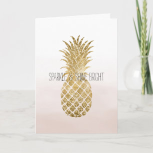 Perzikkrem Glitter Glitzy Pineapple Sparkle       Kaart