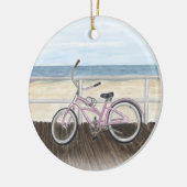 Perzikkruiser op de stoep keramisch ornament (Links)