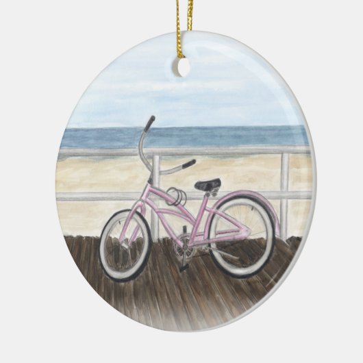 Perzikkruiser op de stoep keramisch ornament (Links)