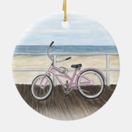 Perzikkruiser op de stoep keramisch ornament (Achterkant)