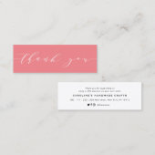 perzikleestekel dank u tussenvoegsel mini visitekaartje (Voorkant / Achterkant)