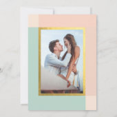 Perzikmannetje + goudolie Bewaar de datums | Wedde Save The Date (Achterkant)