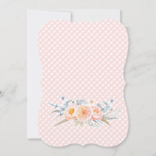 Perzikmannetje Meet Baby Girl of Sip en zie Partij Kaart (Achterkant)