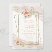 Perzikmarmer met gouden enkels en peach-actus kaart (Voorkant)