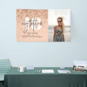 Perzikmeisjes moderne glitterschil 18-jarig decor spandoek (Beurs)