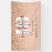 Perzikmeisjes moderne glitterschil 18-jarig decor spandoek (Verticaal)