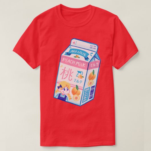 Perzikmelk T-shirt (Design voorkant)