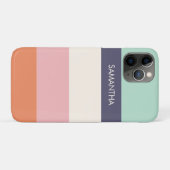 Perzikmint Moderne kleurenblokken Stripes personal Case-Mate iPhone Case (Achterkant (horizontaal))