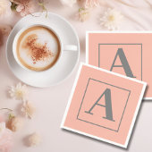 Perzikmonogram Servet