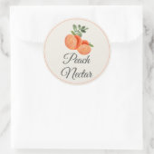 Perziknectar Mimosa Bar Fles Ronde Sticker (Tas)