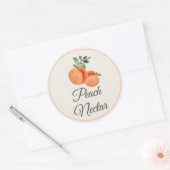 Perziknectar Mimosa Bar Fles Ronde Sticker (Envelop)