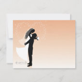 Perzikombre Silhouette — Formele uitnodiging voor (Achterkant)
