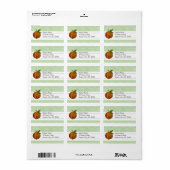 Perzikontwerp. Aanpassen Etiket (Full Sheet)