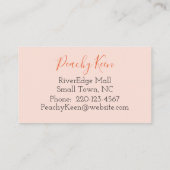 Perzikontwerpstandaard, 3,5-inch x 2,0-inch Visite Visitekaartje (Achterkant)