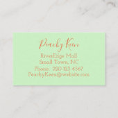 Perzikontwerpstandaard, 3,5-inch x 2,0-inch Visite Visitekaartje (Achterkant)