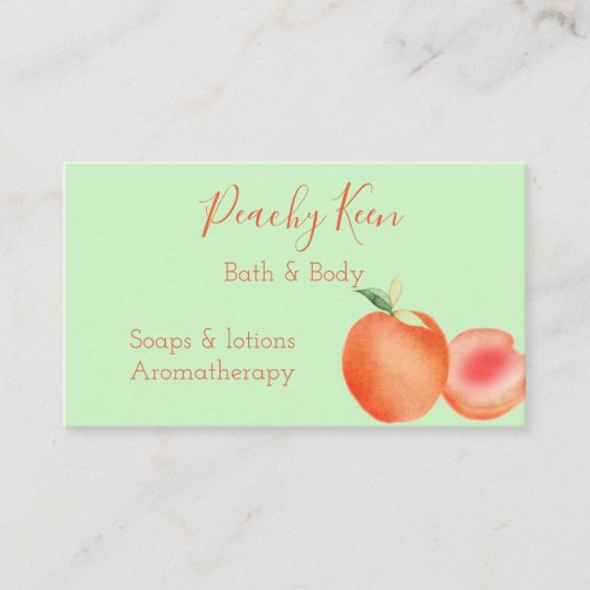 Perzikontwerpstandaard, 3,5-inch x 2,0-inch Visite Visitekaartje (Voorkant)