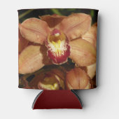 Perzikorchideeën met regendruppels blikjeskoeler (Voorkant)