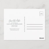 Perzikpalm Beach Weddenschap Save the Dates Briefkaart (Achterkant)