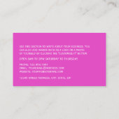 Perzikpalm Leaf Silhouette, Reis & Toerisme Visitekaartje (Achterkant)