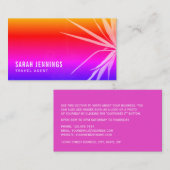 Perzikpalm Leaf Silhouette, Reis & Toerisme Visitekaartje (Voorkant / Achterkant)