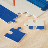 Perzikparadijs en palmbomen legpuzzel (Zijkant)