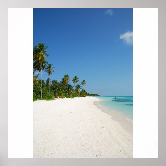 Perzikparadijs met palmbomen poster (Voorkant)