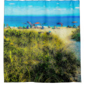 Perzikparaplu's langs de oceaan douchegordijn (Voorkant)