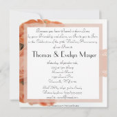 Perzikpartij bij het Jubileum van Perzik Rozen en Kaart (Achterkant)