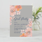 Perzikpartij en Waterverf van de marine Kaart (Staand voorkant)