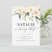 Perzikpartij waterverf 30e verjaardag (Staand voorkant)