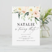 Perzikpartij waterverf 30e verjaardag (Staand voorkant)